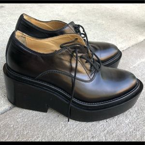Maison Margiela Paris Lace Platform Oxfords 37 MM6